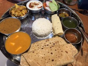 North Indian Thaali at Kokum Bistro in Jaipur