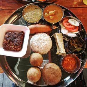 Rajasthani Thali (vegan) at Kokum Bistro in Jaipur