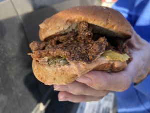 This oyster mushroom sandwich!! Amazing  at Vegan Friendly Foods in Baton Rouge