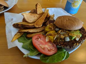 Backslider burger ft. Impossible burger patty at Vegan Friendly Foods in Baton Rouge