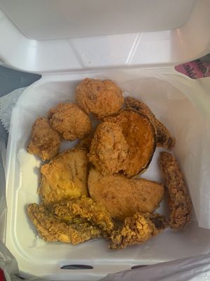 Fried veggies at Vegan Friendly Foods in Baton Rouge