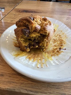 Pumpkin chocolate chip muffin  at Green Sage Cafe - Broadway in Asheville