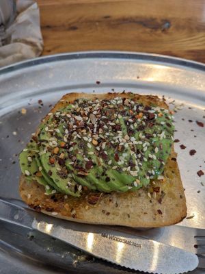 Single Avocado toast (vegan) at Green Sage Cafe - Broadway in Asheville
