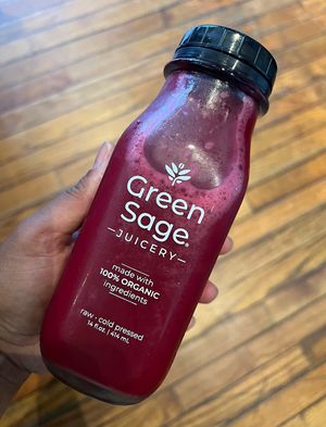 ‘Heart Beet’ cold pressed juice. Yum!  at Green Sage Cafe - Broadway in Asheville