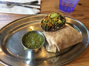 Breakfast burrito at Green Sage Cafe - Broadway in Asheville