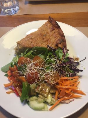 Quiche at Cafe Madrigal in Valencia