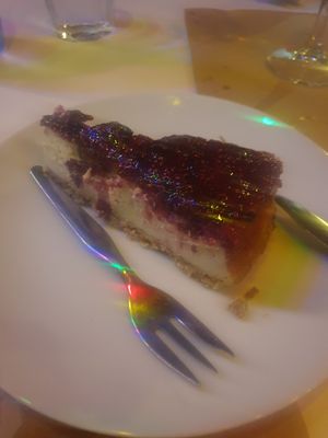 Cheesecake (cashew) at Cafe Madrigal in Valencia