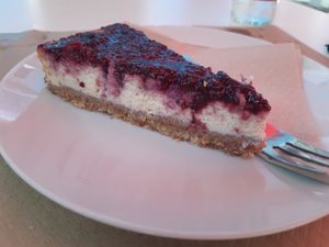 Menu of the day / Dessert / Cheese cake  at Cafe Madrigal in Valencia