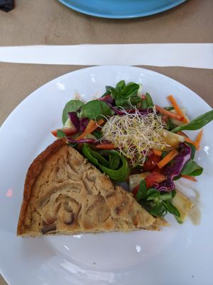 Quiche (yum!) at Cafe Madrigal in Valencia