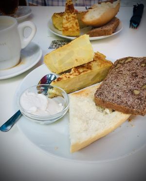 Fantastic way to start the day -such fab breakfasts! at Cafe Madrigal in Valencia