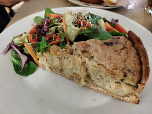 Excellent quiche! at Cafe Madrigal in Valencia
