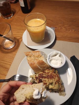 Tortilla at Cafe Madrigal in Valencia