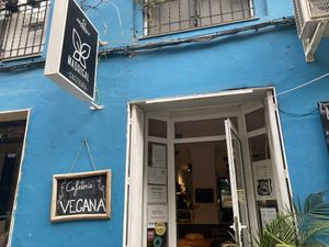 Entrance  at Cafe Madrigal in Valencia