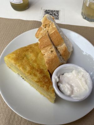 spanish tortilla  at Cafe Madrigal in Valencia