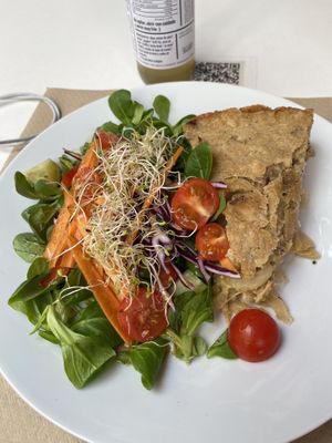 onion quiche  at Cafe Madrigal in Valencia