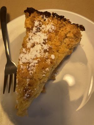 Apple crumble   at Cafe Madrigal in Valencia