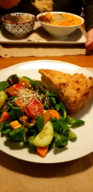 Onion quiche at Cafe Madrigal in Valencia