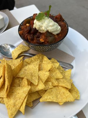 Chili sin Carne was delicious   at Cafe Madrigal in Valencia