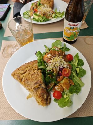 Quiche with tofu at Cafe Madrigal in Valencia