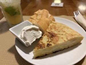 Tortilla of potatoes  at Cafe Madrigal in Valencia