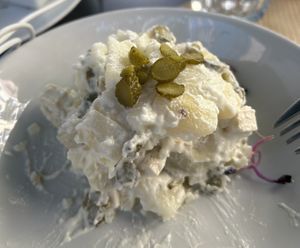 Couldn’t wait for the picture, we had to taste it 😆   at Cafe Madrigal in Valencia
