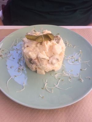 Ensaladilla alemana at Cafe Madrigal in Valencia