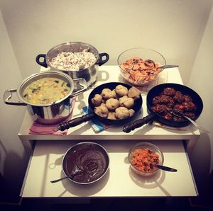 shared vegan meal at VegZion in Svoboda Nad Upou