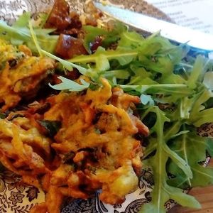 Onion bhajis at Cafe Kombucha at Cafe Kombucha in Elgin