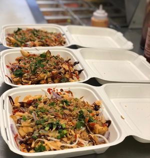 Not So Pad Thai Fries  at Hang Space in Richmond