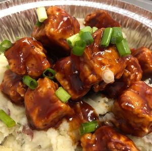 Occasional specials -Crispy BBQ Tofu Mashed Potato Bowl  at Hang Space in Richmond