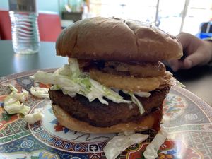 Bbq burger  at Hang Space in Richmond