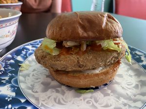 Buffalo chikn sandwich   at Hang Space in Richmond