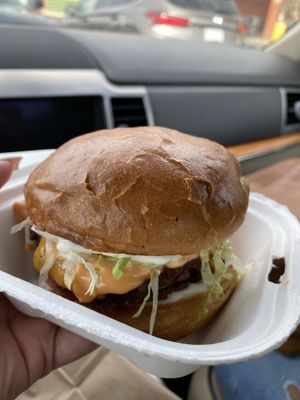 This is the bamburger, very yummy!   at Hang Space in Richmond