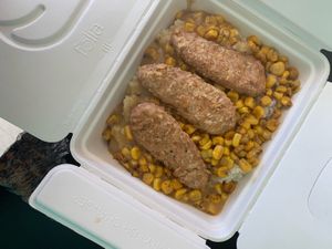 Chikn mash bowl with brownie - southern comfort food at Hang Space in Richmond