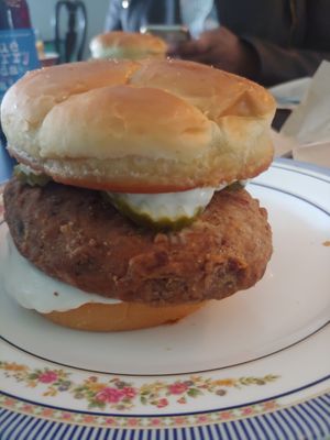 Chicken sandwich at Hang Space in Richmond