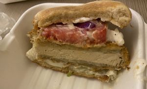 Deluxe Chick’n burger  at Hang Space in Richmond