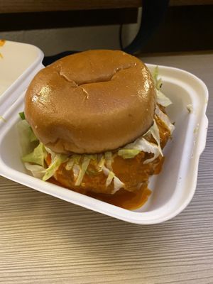 Buffalo Chick’n sandwich  at Hang Space in Richmond