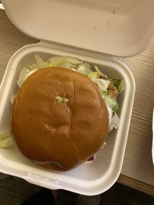 Chick’n sandwich  at Hang Space in Richmond