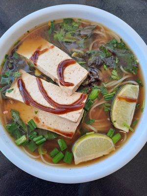 Tofu Phó at Getty Main Cafe in Los Angeles