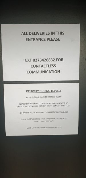 C19 takeout menu at Kitchen Hokitika in Hokitika