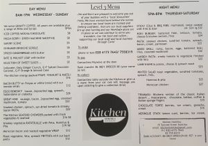 C19 takeout menu at Kitchen Hokitika in Hokitika