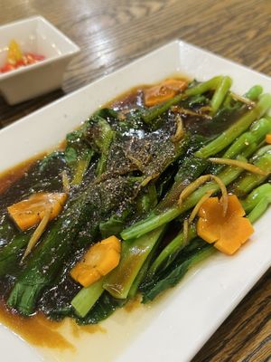 Chinese broccoli (70.000 VND)  at Ba Xa - Quan 1 in Ho Chi Minh City