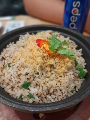 Salty vegan fish fried rice at Ba Xa - Quan 1 in Ho Chi Minh City