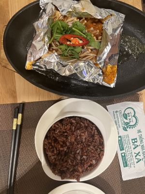 Rolled tofu with brown rice  at Ba Xa - Quan 1 in Ho Chi Minh City