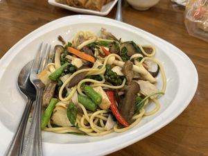 Spaghetti Kii Mao (Spaghetti with spicy sauce) 60Thb  at L'Orangerie in Bangkok