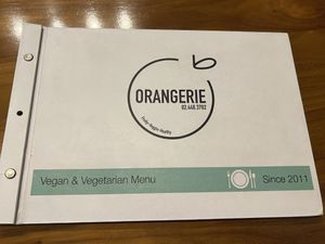 Menu  at L'Orangerie in Bangkok