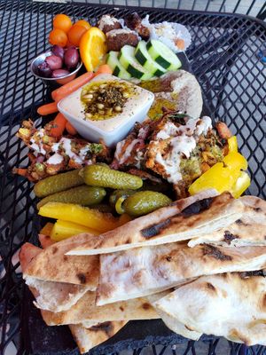 Another vegan mezze platter at Falafel Shack in Chambersburg