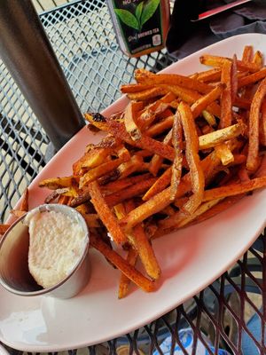 Falafel Shack fries with toum at Falafel Shack in Chambersburg
