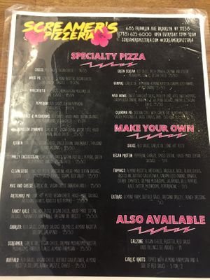 Soooo many options  at Screamer's Pizzeria - Crown Heights in Brooklyn