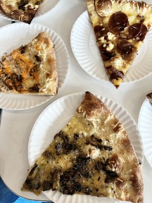 Rueben, pepperoni and screamer slice   at Screamer's Pizzeria - Crown Heights in Brooklyn